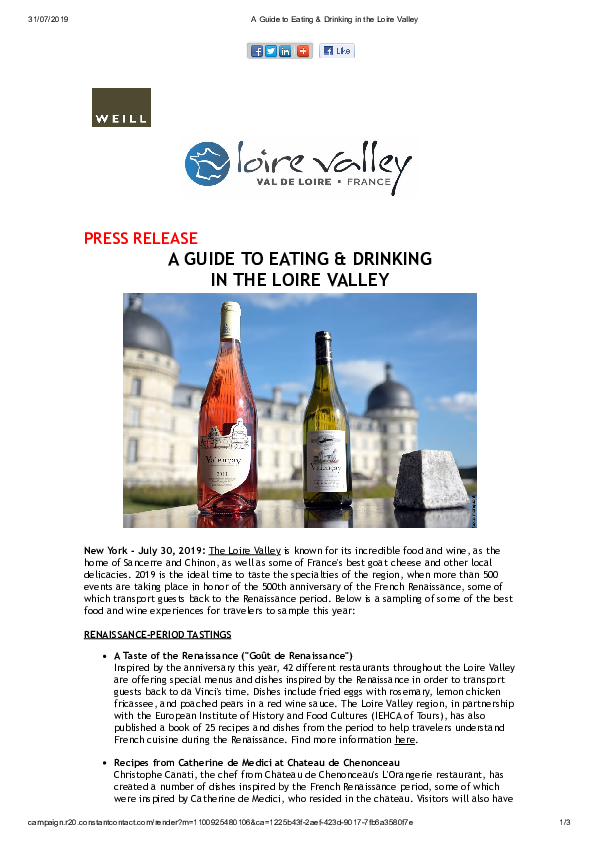 A Guide to Eating & Drinking in the Loire Valley