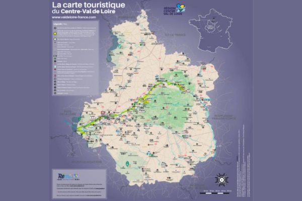 La carte touristique du Centre-Val de Loire 2023